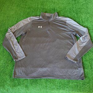 Under Armour Novelty Locker Mock Neck 1/4 Zip Loose Fit Golf Sweatshirt Size XL